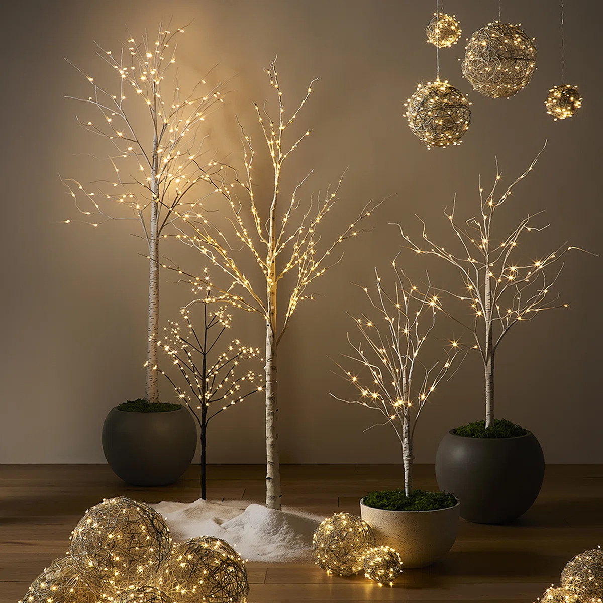 Black Fairy Light Tree LED Lighted Trees & Branches | Wayfair North America