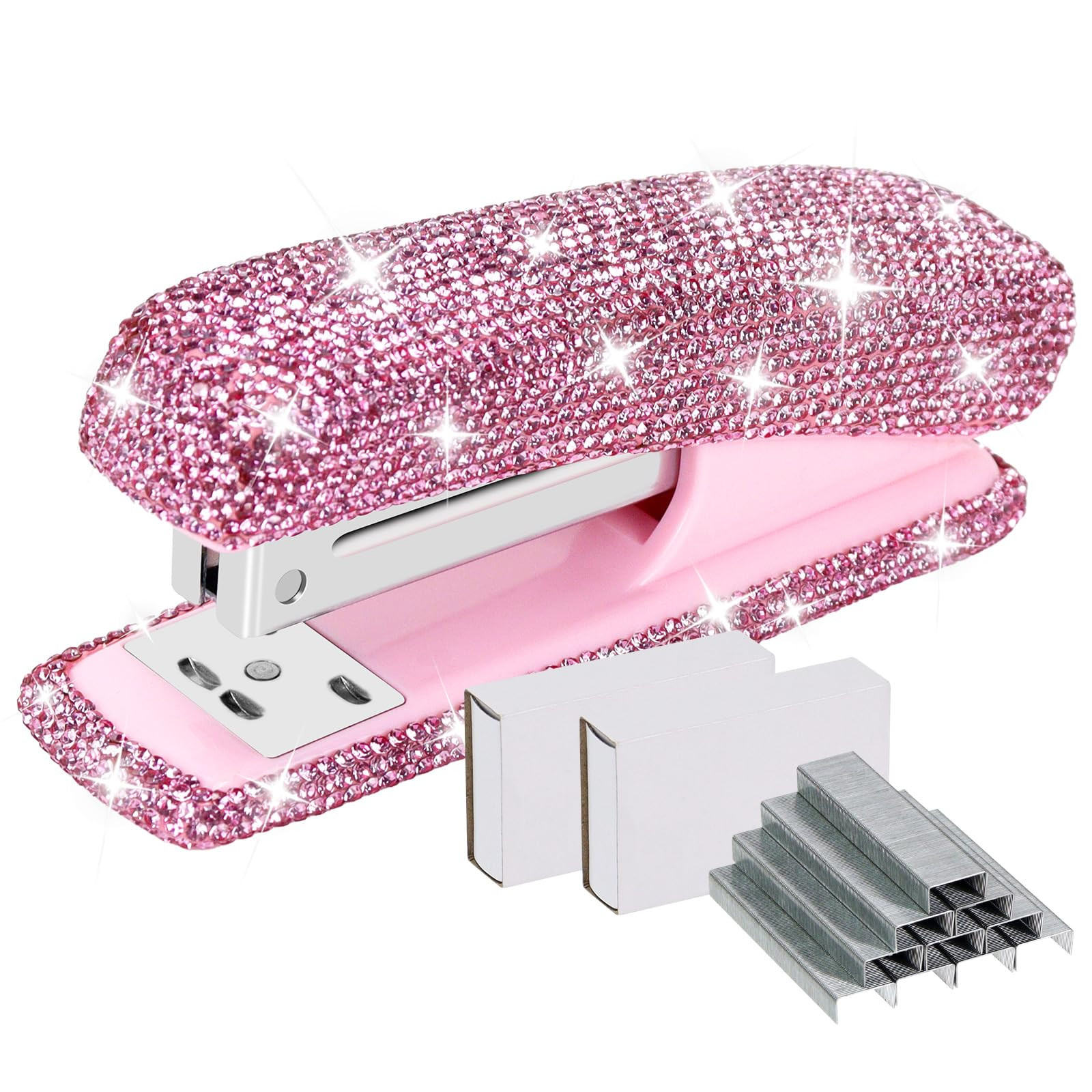 Multibey Rhinestone Stapler for Desk, Bling Crystal Handmade Stapler with 2000 Staples, Office De... | Amazon (US)