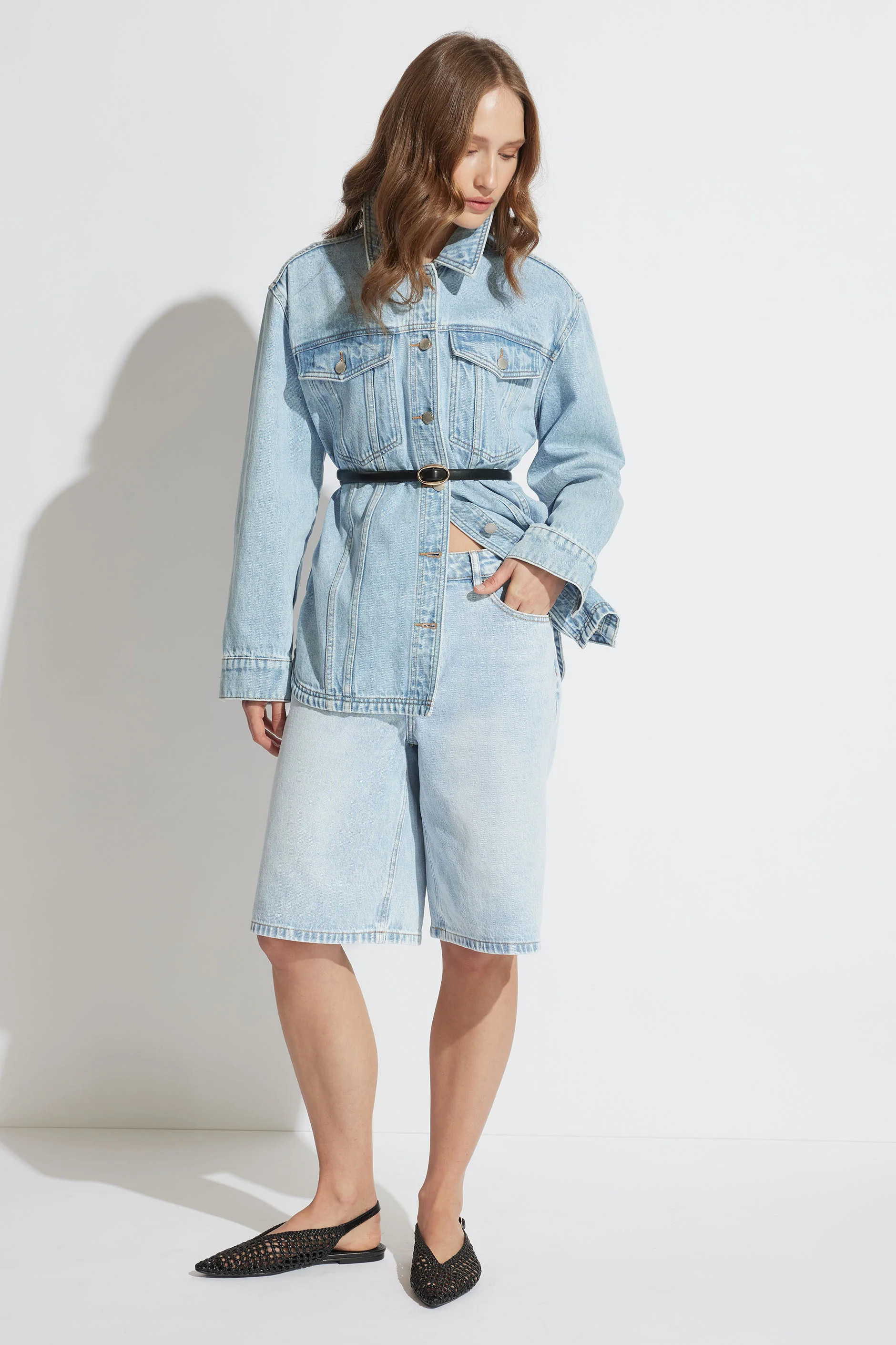 Kat Denim Shacket - Byron Blue | DECJUBA