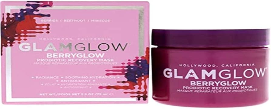 Amazon.com : Glamglow Berryglow Probiotic Recovery Mask 2.5 Oz Unisex, 2.5 Oz : Beauty & Personal... | Amazon (US)