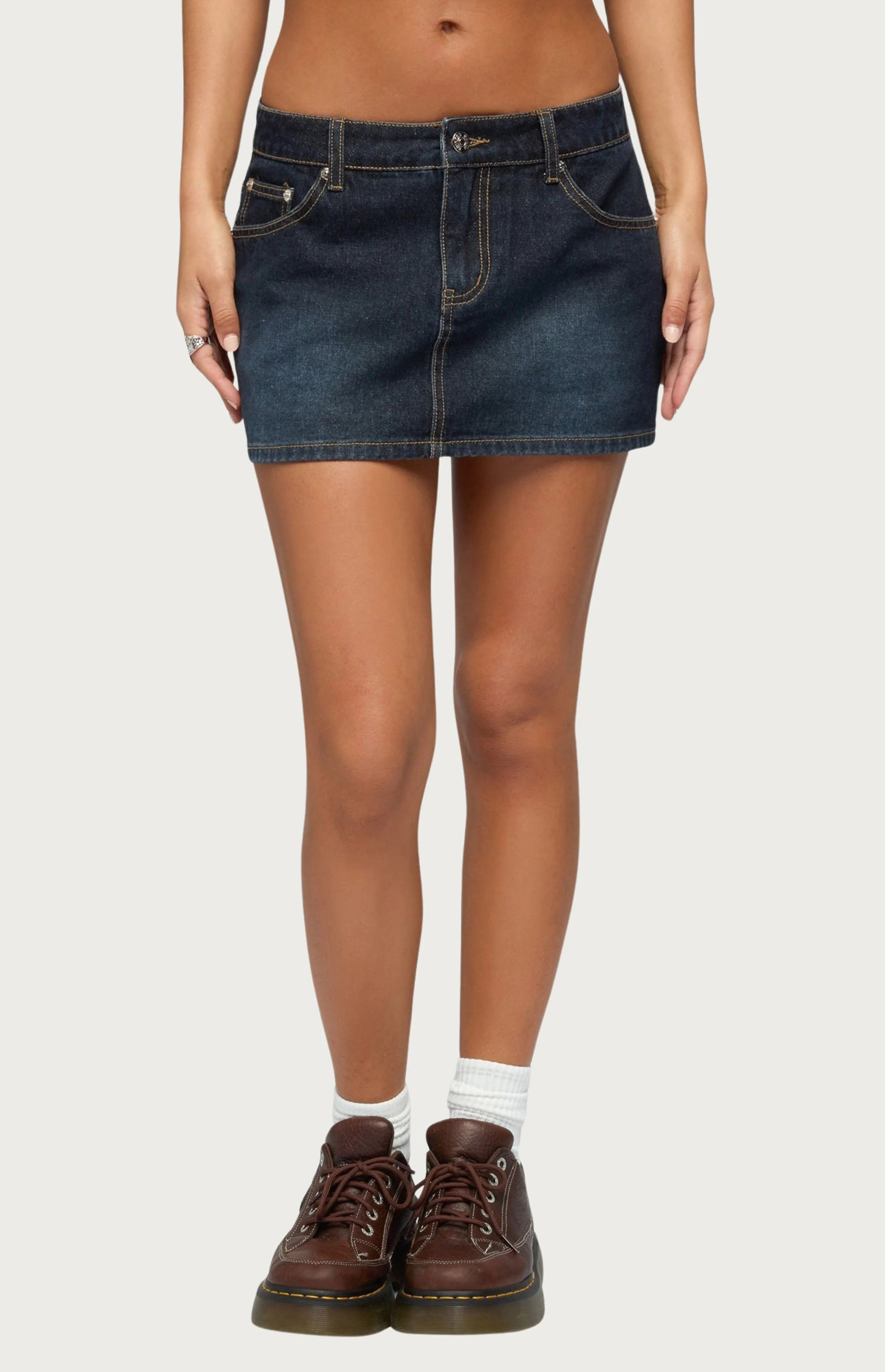 Edikted Chiara Denim Micro Skirt | PacSun