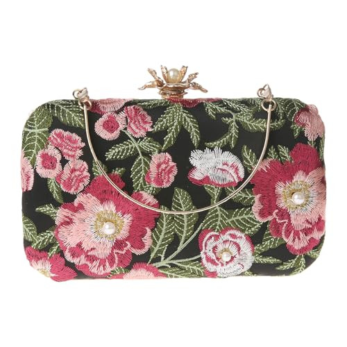 Womens Vintage Floral Embroidery Clutch Evening Handbag Shoulder Bags Purse for Wedding Party Pro... | Amazon (US)