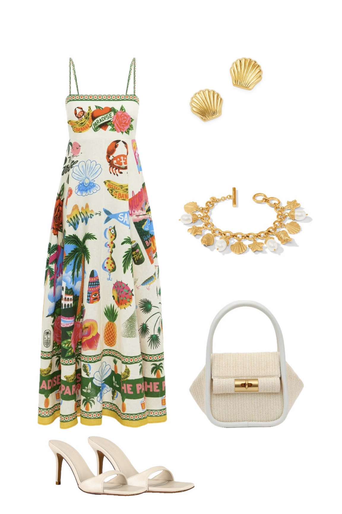 Summer beachy outfit. Perfect for a summer day in Europe. Love the shell details with the fun dress design

#LTKstyletip #LTKSeasonal #LTKeurope