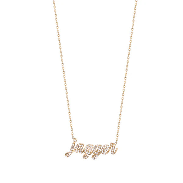 Small Diamond Script Name Necklace | Lola James Jewelry