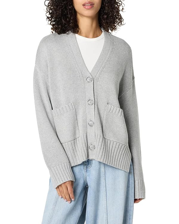 The Drop Women's Brigitte Cotton Blend Chunky Cardigan | Amazon (US)