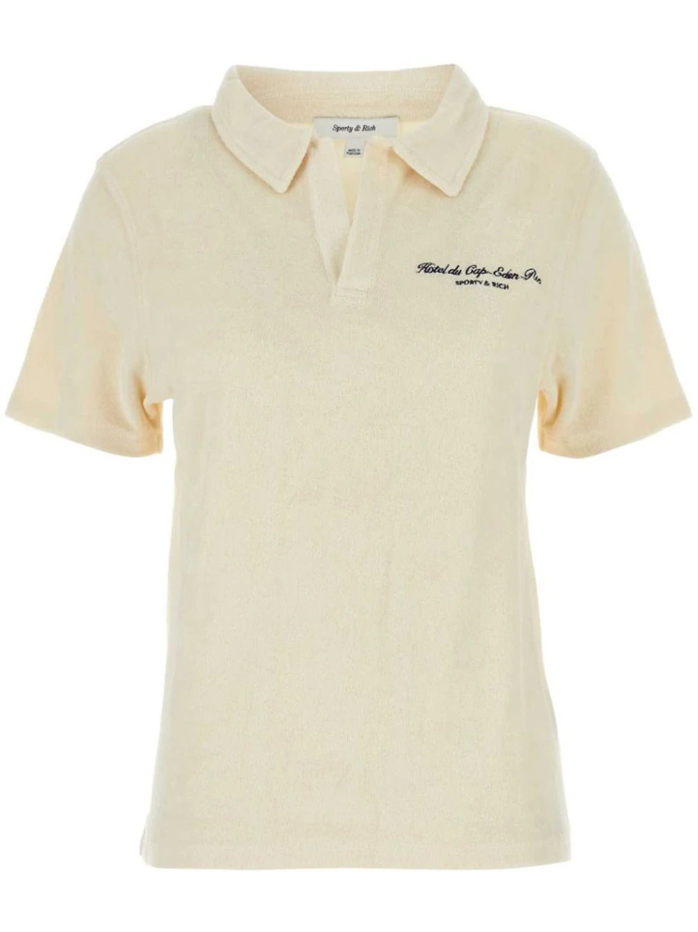 Sporty & Rich terry-cloth polo shirt - Neutrals | Farfetch Global