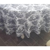 Toile Tablecloths - Size 54 X 54, 72, 84 96 108, 120, Pink Toile, Black White Toile, Navy Toile, Tablecloth, Rectangle, Square Or Round | Etsy (US)