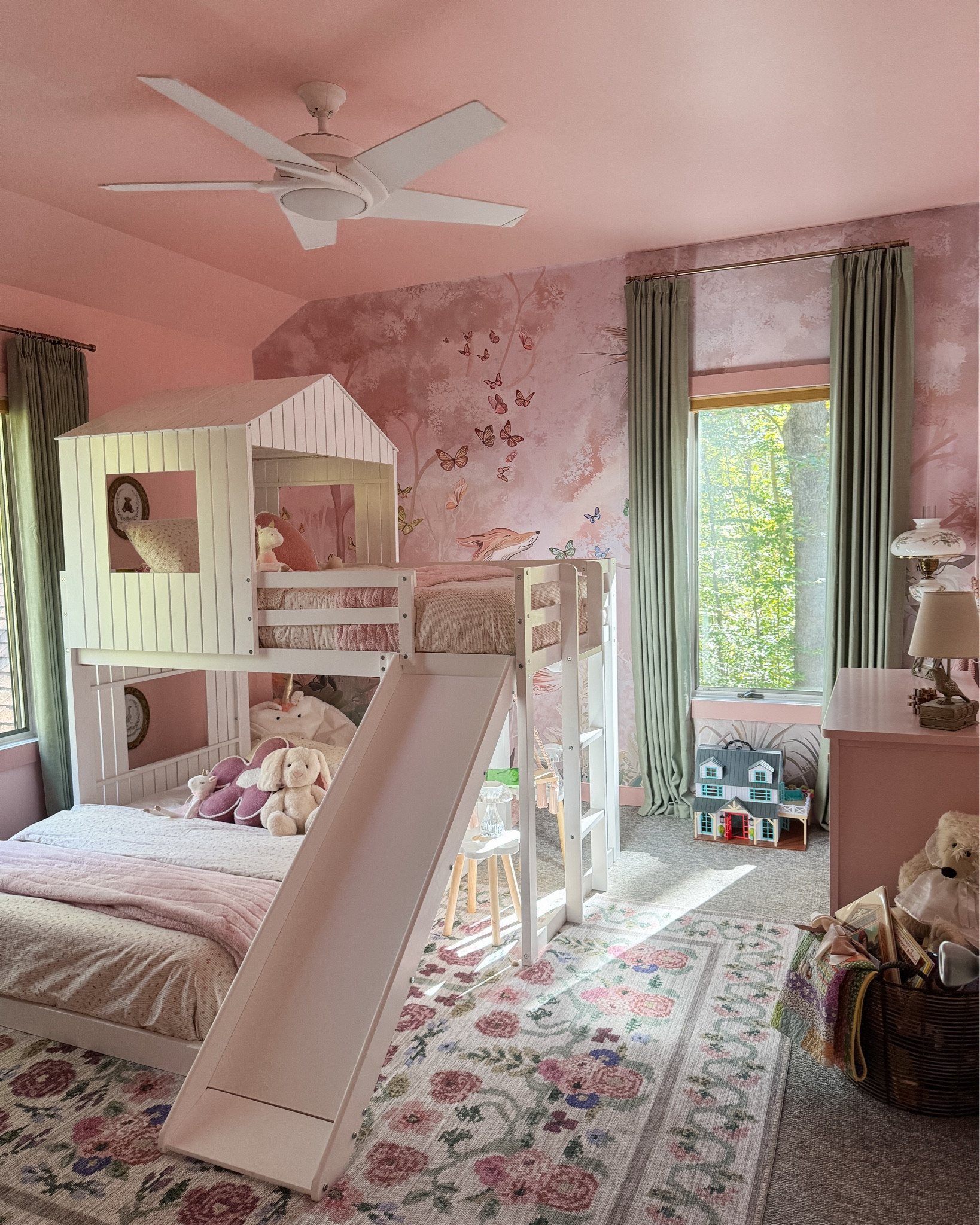 I love how this shared bedroom for my girls at my parents turned out. I designed it and my mom diyed it and we surprised my girls. They were in shock and love their room so much. 

Their house bed is currently on sale and is much less than what my parents paid. 


#LTKKids #LTKSaleAlert #LTKHome