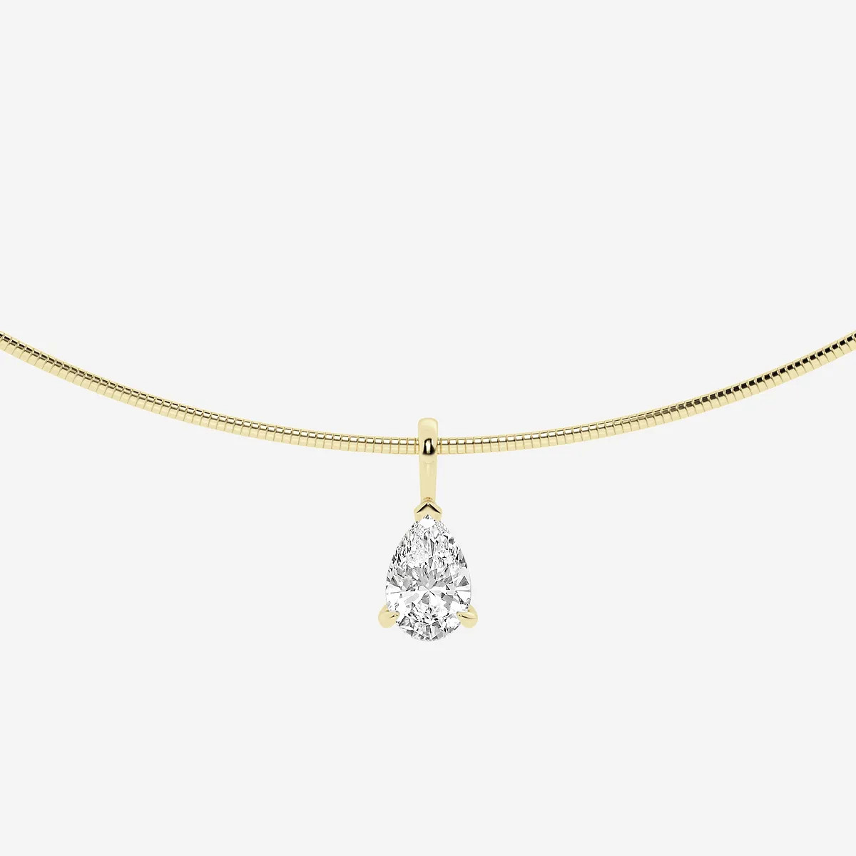 2 ctw Pear Lab Grown Diamond Solitaire Pendant with Omega Chain
					    
							
								14K Yel... | Grown Brilliance