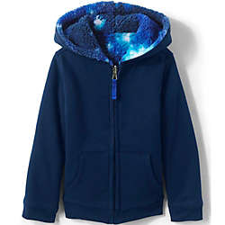 Kids Reversible Sherpa Fleece Hoodie | Lands' End (US)