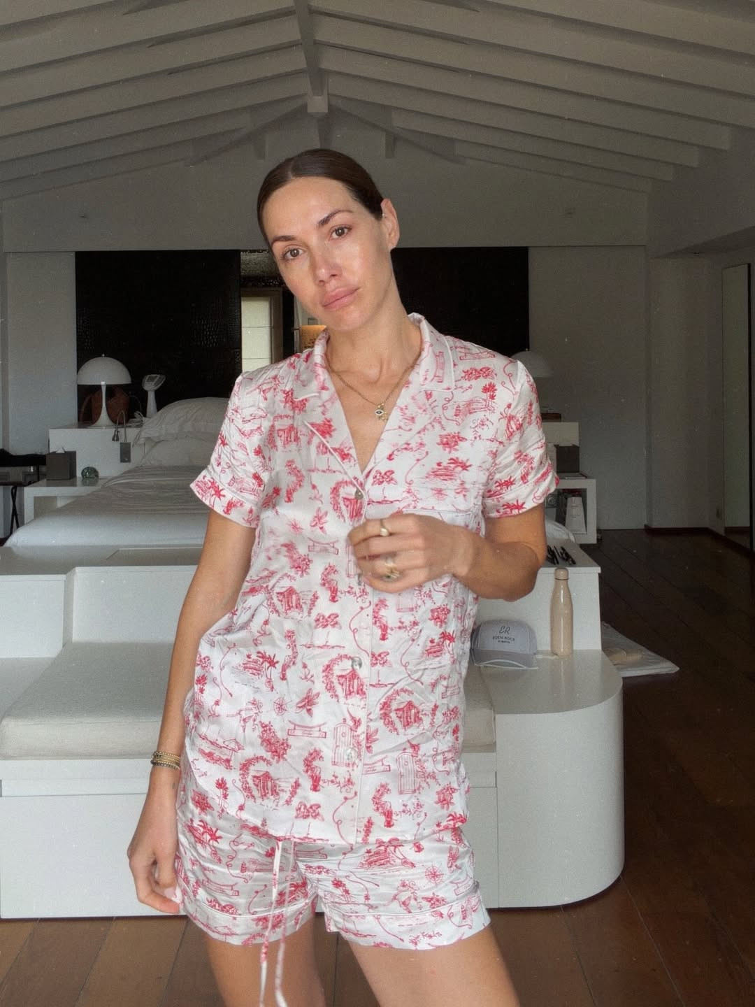 The comfiest silk pajama set for traveling. 

 #LTKootd #LTKselfcare #LTKTravel