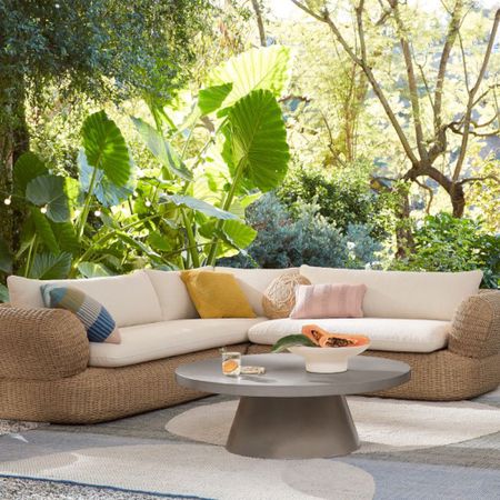 Why you'll love it

#Chunky, exaggerated proportions with ultra-modern presence.

#Crafted from durable, fade-resistant all-weather wicker.

#Piled with cloud-like cushions for all-day comfort.

#Adds shape and volume to your outdoor space.

#outdoorfurniture #patiofurniture #modernpatio #summer #patiodesign #outdoorspace

#LTKhome #LTKsalealert #LTKstyletip