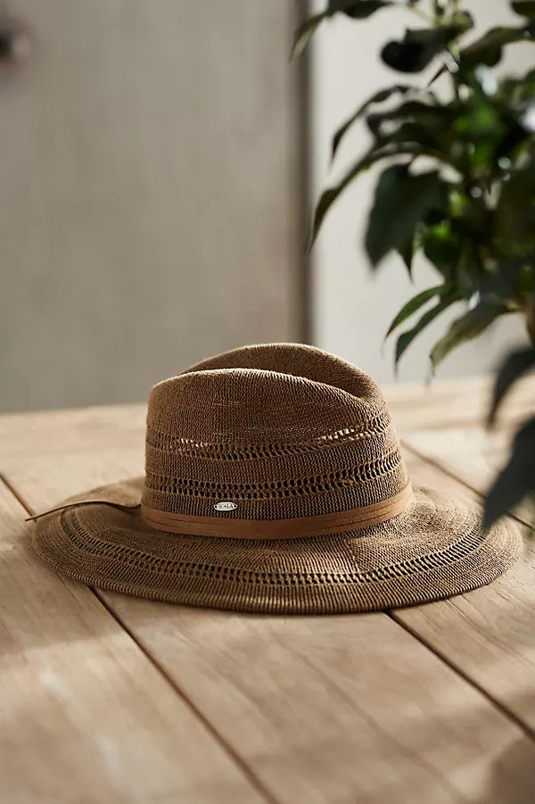 Vented Crown Sun Hat with Faux Suede Trim | Anthropologie (US)