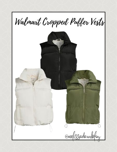 Cropped puffer vests, Walmart fashion, new arrivals 

#LTKunder50 #LTKsalealert #LTKstyletip
