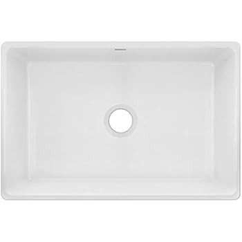 Elkay SWUF28179WH Fireclay Single Bowl Farmhouse Sink, White | Amazon (US)