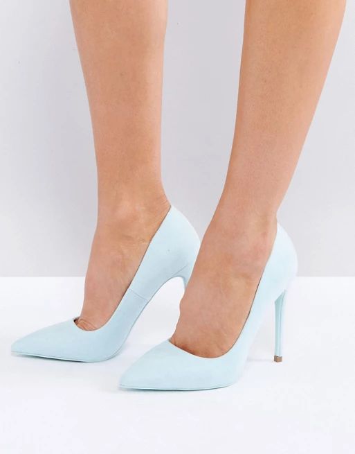Public Desire Baby Blue Pointed Court Shoes | ASOS UK