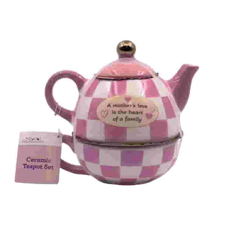 Heart of the Family Ceramic Teapot Set, 2 Pieces, Mother's Day by Way To Celebrate - Walmart.com | Walmart (US)