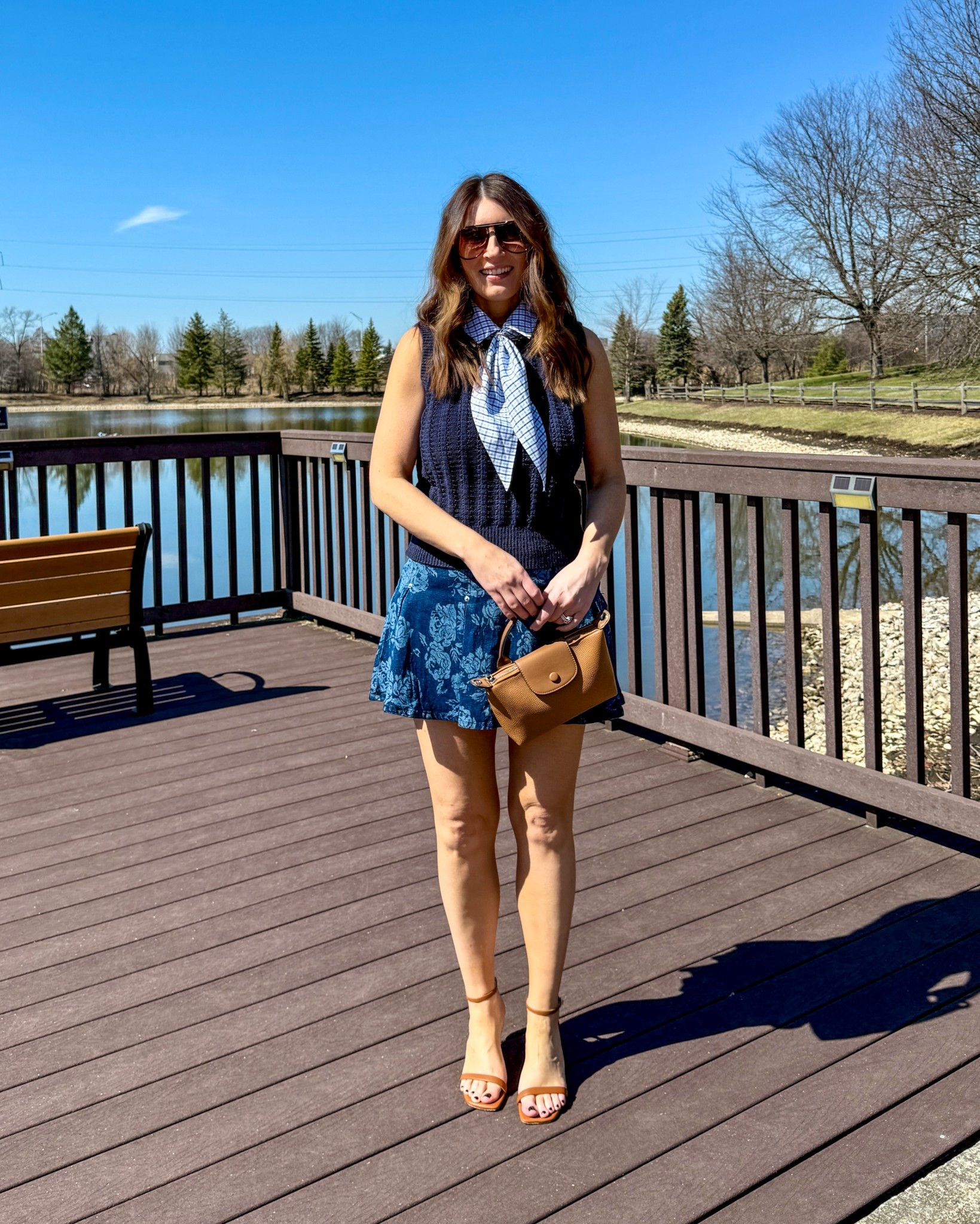 Macy’s Spring VIP Sale
Steve Madden Sweater Vest with detachable collar (size small) 
Steve Madden Floral Print Denim Skort (size 2)

Spring outfits 2026
Vacation outfits beach
Spring date night outfits 
Summer outfits 2026

#LTKSaleAlert #LTKootd #LTKSeasonal