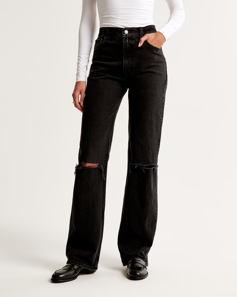 Women's High Rise 90s Relaxed Jean | Women's Bottoms | Abercrombie.com | Abercrombie & Fitch (US)