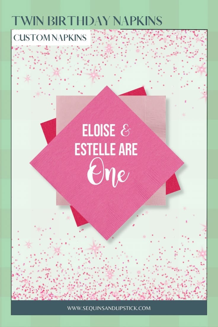 Double the babies, double the celebration 💕🎉 These custom napkins are the sweetest way to celebrate your twins’ big ONE! ✨ 

 #LTKmomlife #LTKBaby #LTKKids