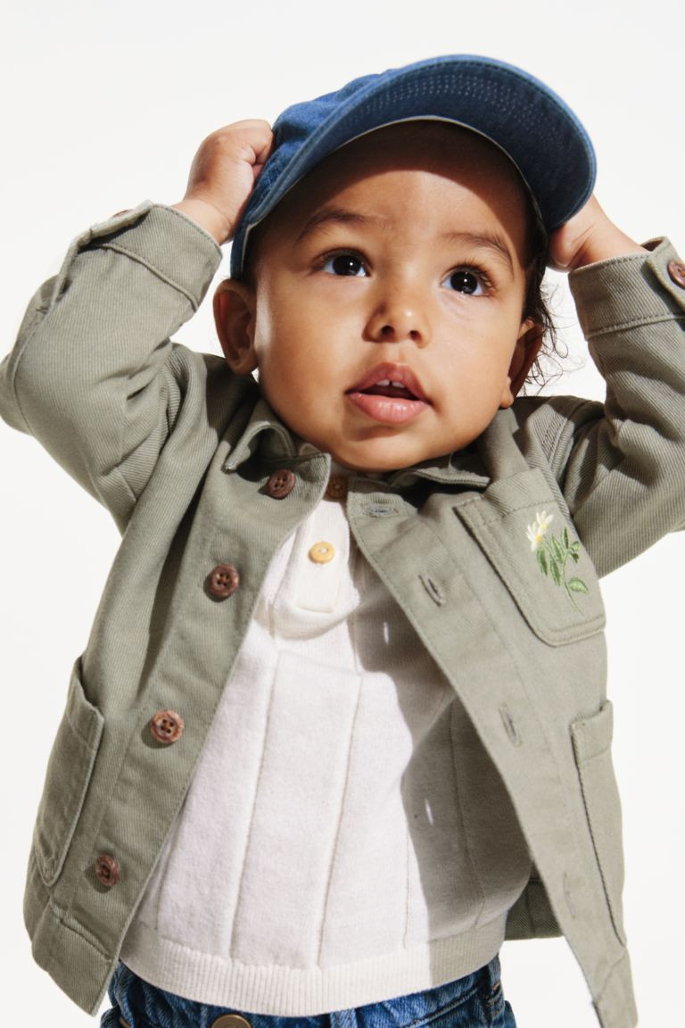 Knit Polo Shirt - Short sleeve - Regular length - Cream - Kids | H&M US | H&M (US + CA)