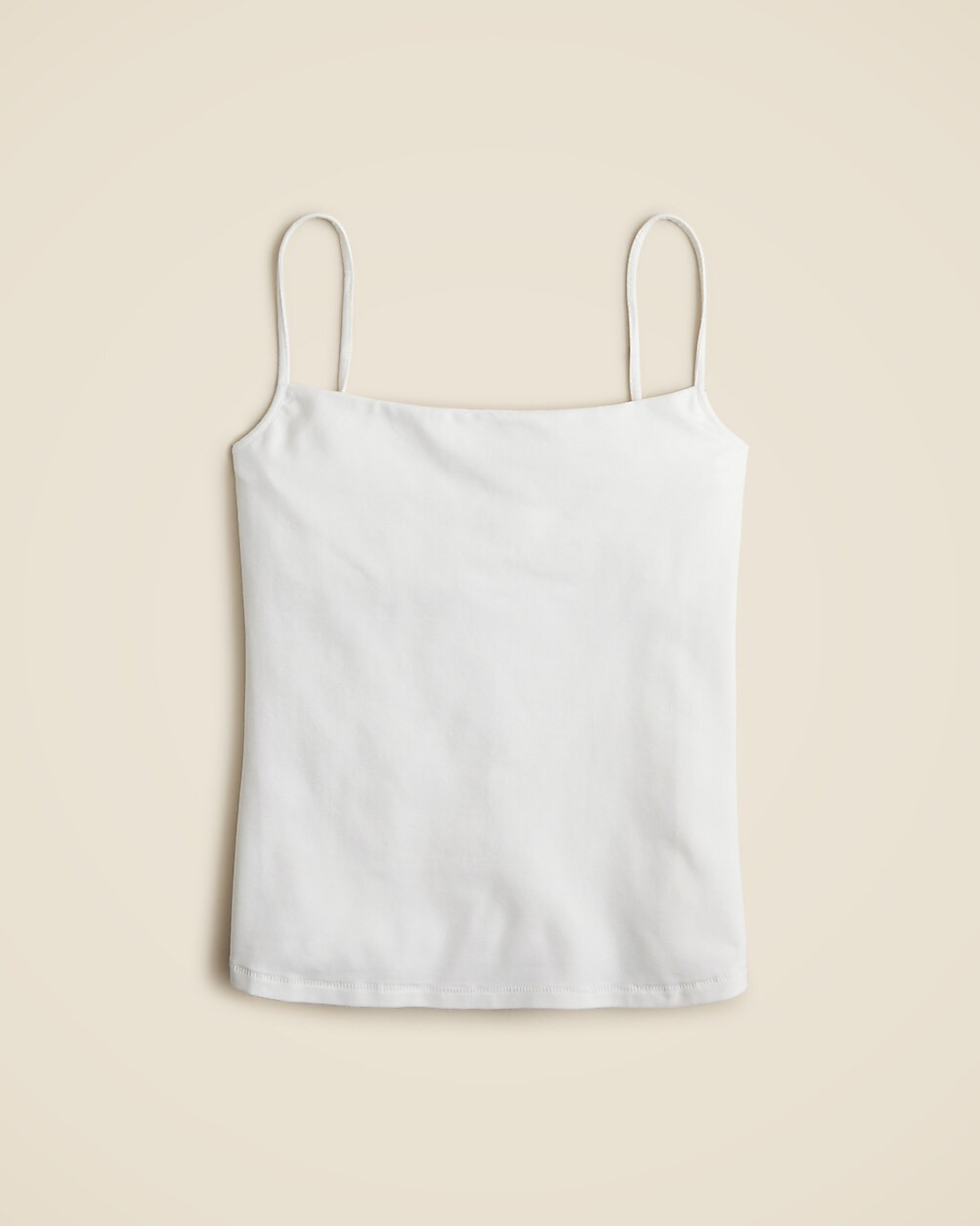 Stretch cotton shelf-bra tank top | J. Crew US