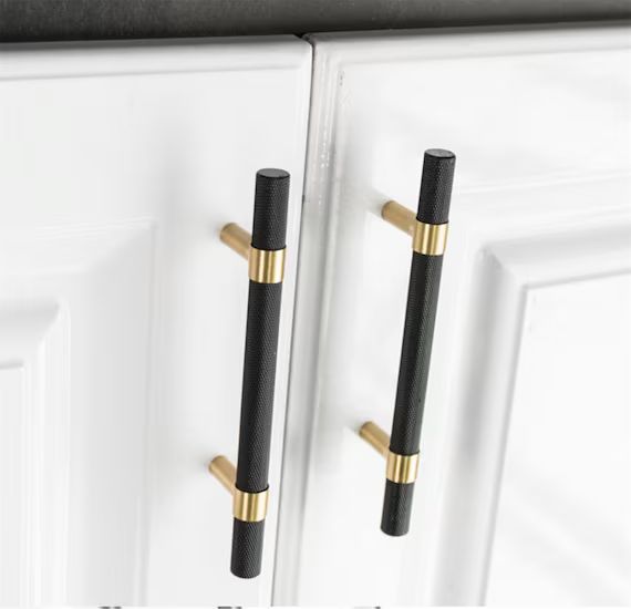 3.78 5 Black Drawer Pulls Handles Brass Cabinet | Etsy | Etsy (US)