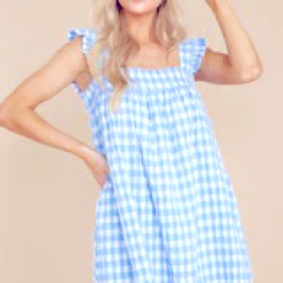 Storia Blue Gingham Dress Size M | Poshmark