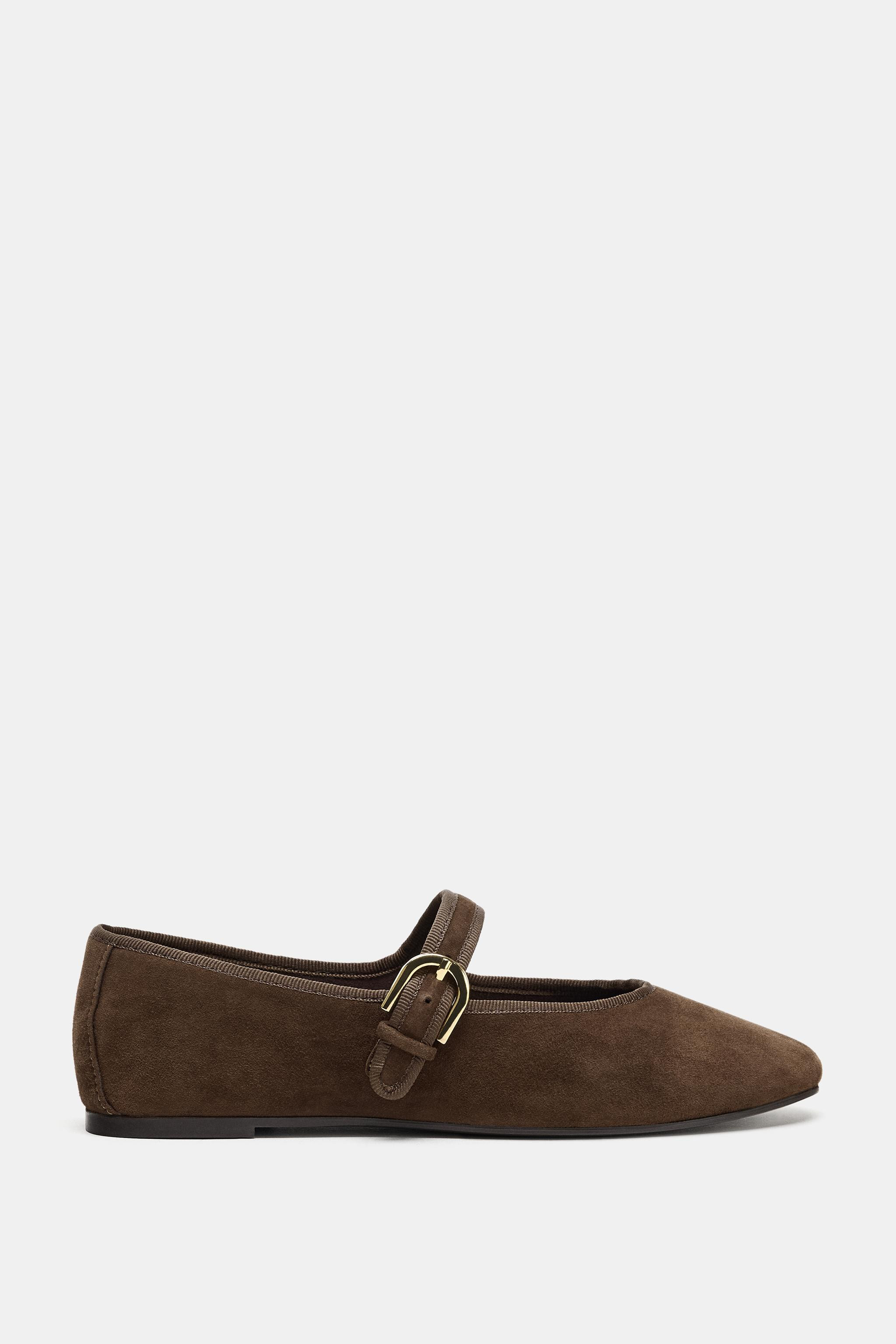 SUEDE BALLET FLATS | Zara US
