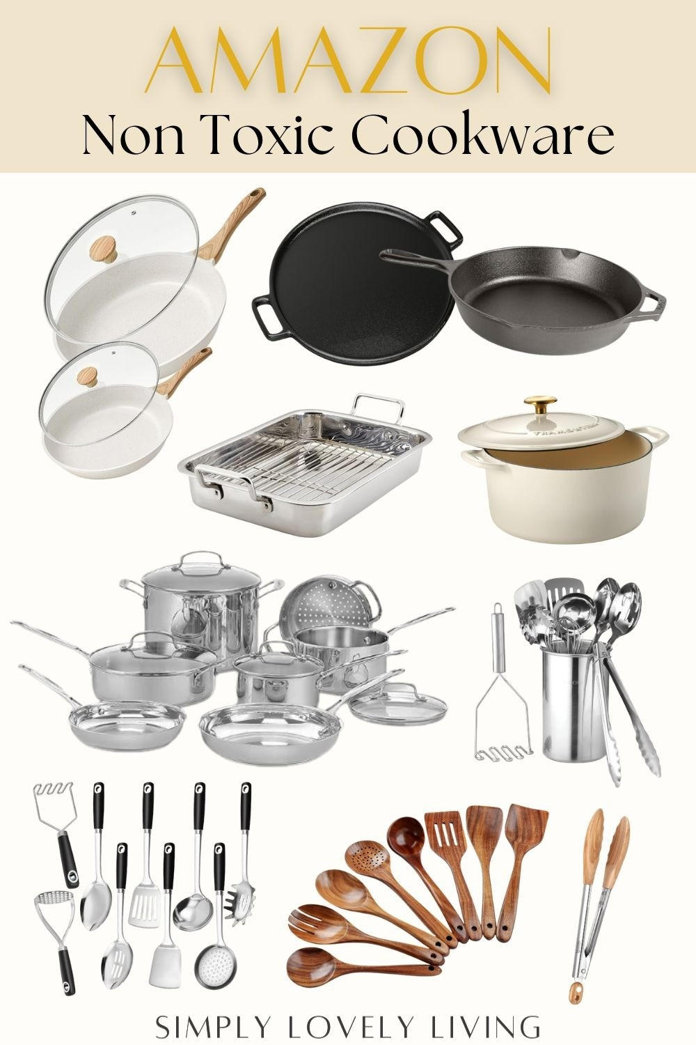 Amazon Non Toxic cookware. Stainless steel pots and pans. Ceramic nonstick pans. Cast iron pans. Cast iron dutch oven. Stainless steel utensils. Wooden utensils. #LTKfind #kitchen #crunchymom #health #nontoxic

#LTKHome #LTKFindsUnder100 #LTKFindsUnder50