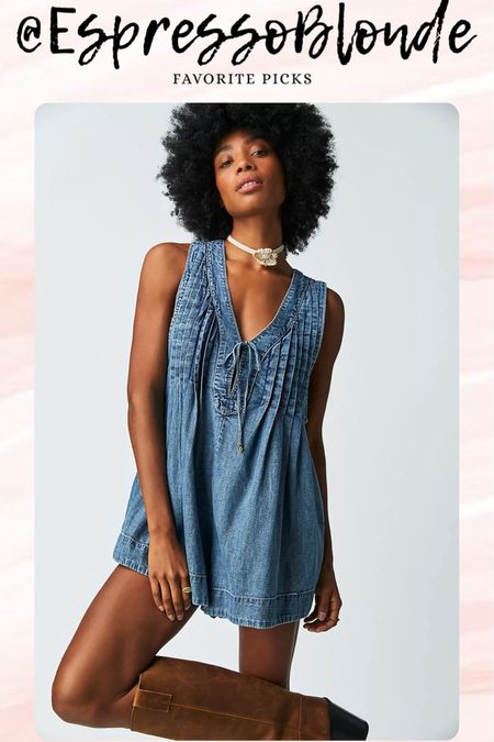 Denim romper Free People 