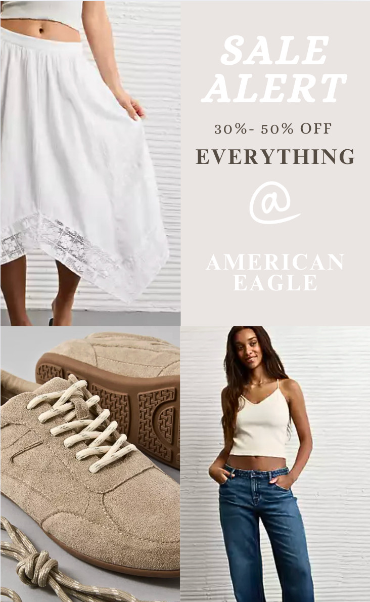 American Eagle is doing 30–50% off everything and it’s actually good stuff — denim, cozy layers, everyday basics. If you’ve been waiting to refresh your staples without paying full price, this is the moment. I linked my favorites 🤍 

 #LTKdayinmylife #LTKgrwm #LTKSaleAlert