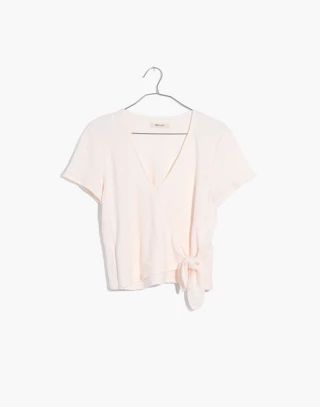 Texture & Thread Wrap-Tie Top | Madewell