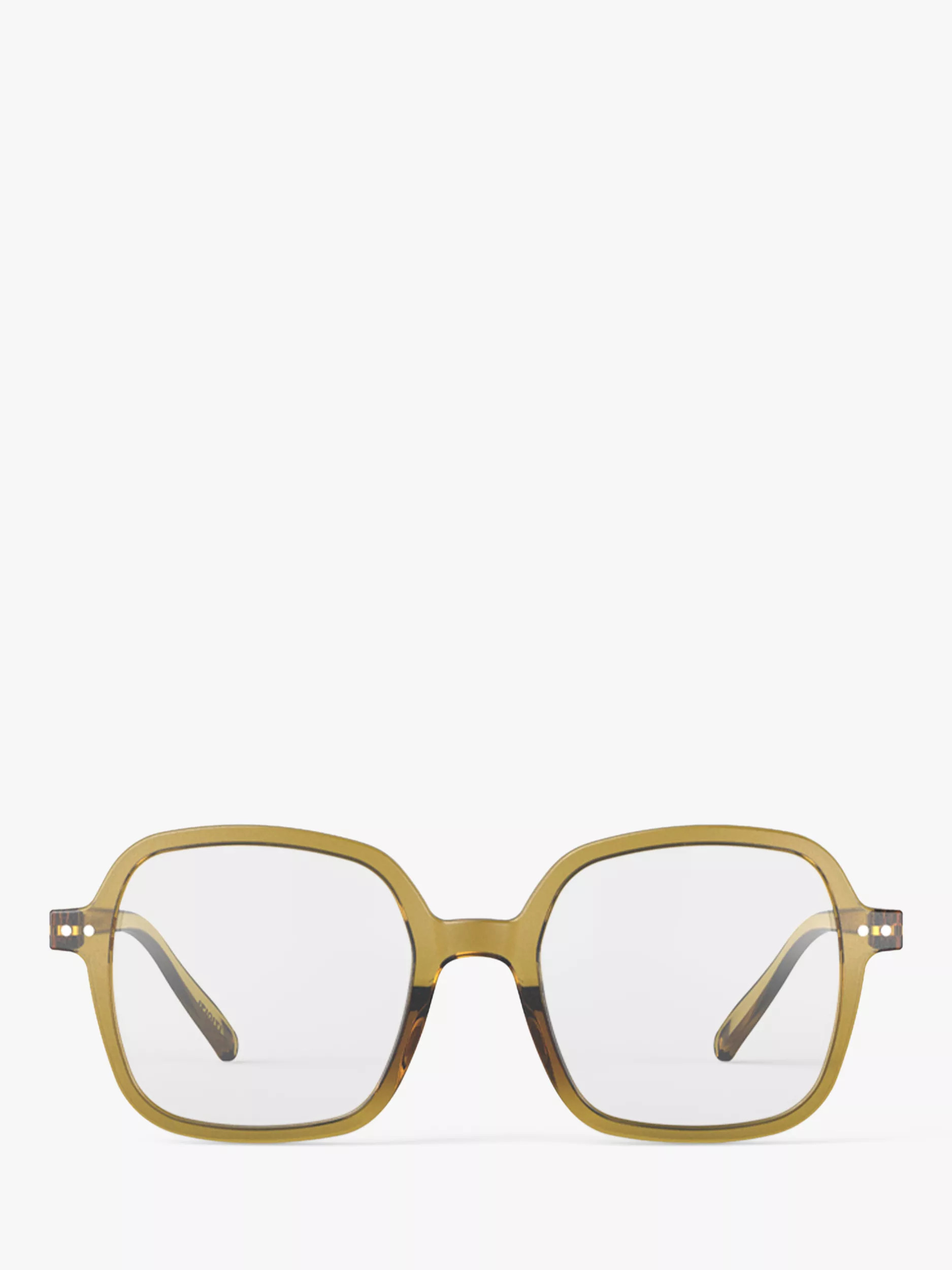IZIPIZI Office Oversized Reading Glasses, Golden Green | John Lewis (UK)