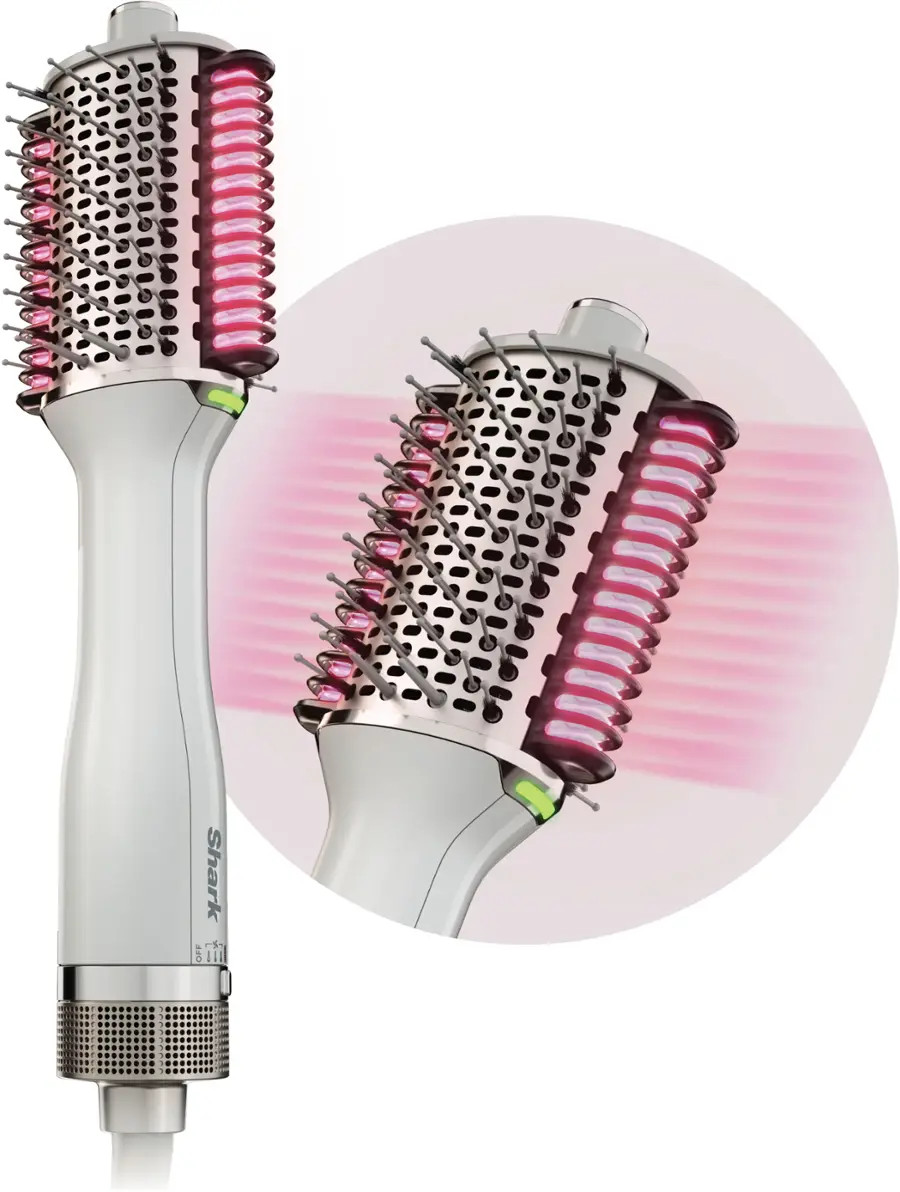 Shark - SmoothStyle Heated Comb and Blow Dryer Brush, Dual Mode, For All Hair Types - Silk | Best Buy U.S.