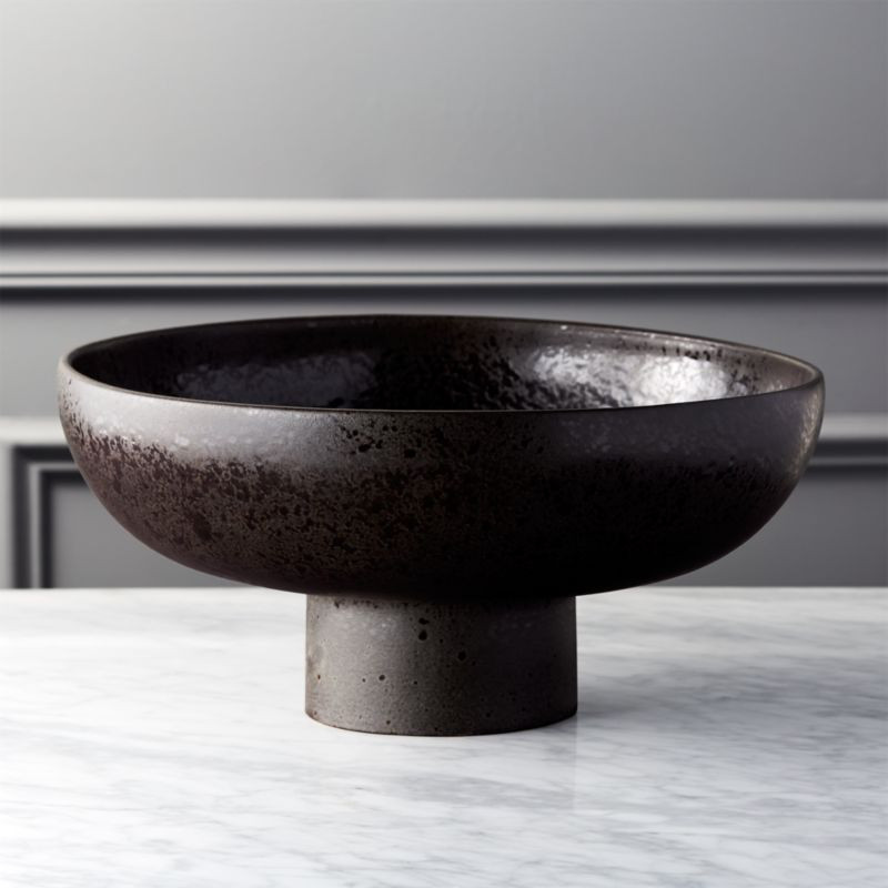 Black Pedestal Bowl + Reviews | CB2 | CB2