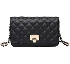 HAKSIM Women Leather Shoulder Bag Fashion Clutch Handbag Quilted Designer Crossbody Bag with Chai... | Amazon (US)
