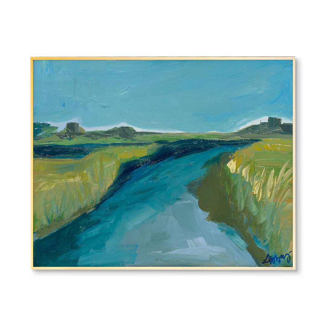 Abbey's Marsh by Abbey Mueller | Blue Marsh Landscape Art | Urban Garden Prints