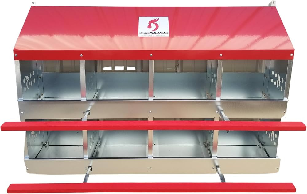 Duncan's Chicken Nesting Boxes - 8 Hole Metal Poultry Nest Box Wall Mount for Chickens, Hens, Duc... | Amazon (US)