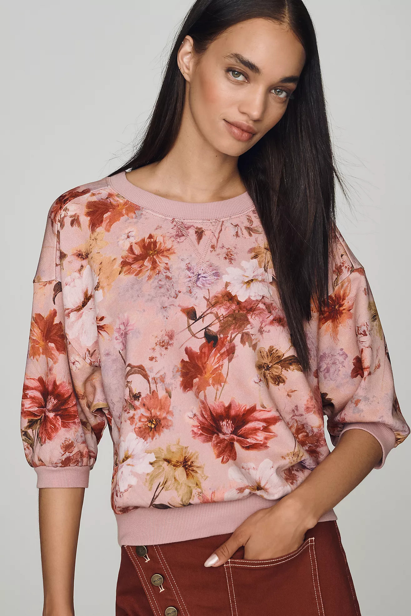Pilcro Niki Bubble Sweatshirt | Anthropologie (US)