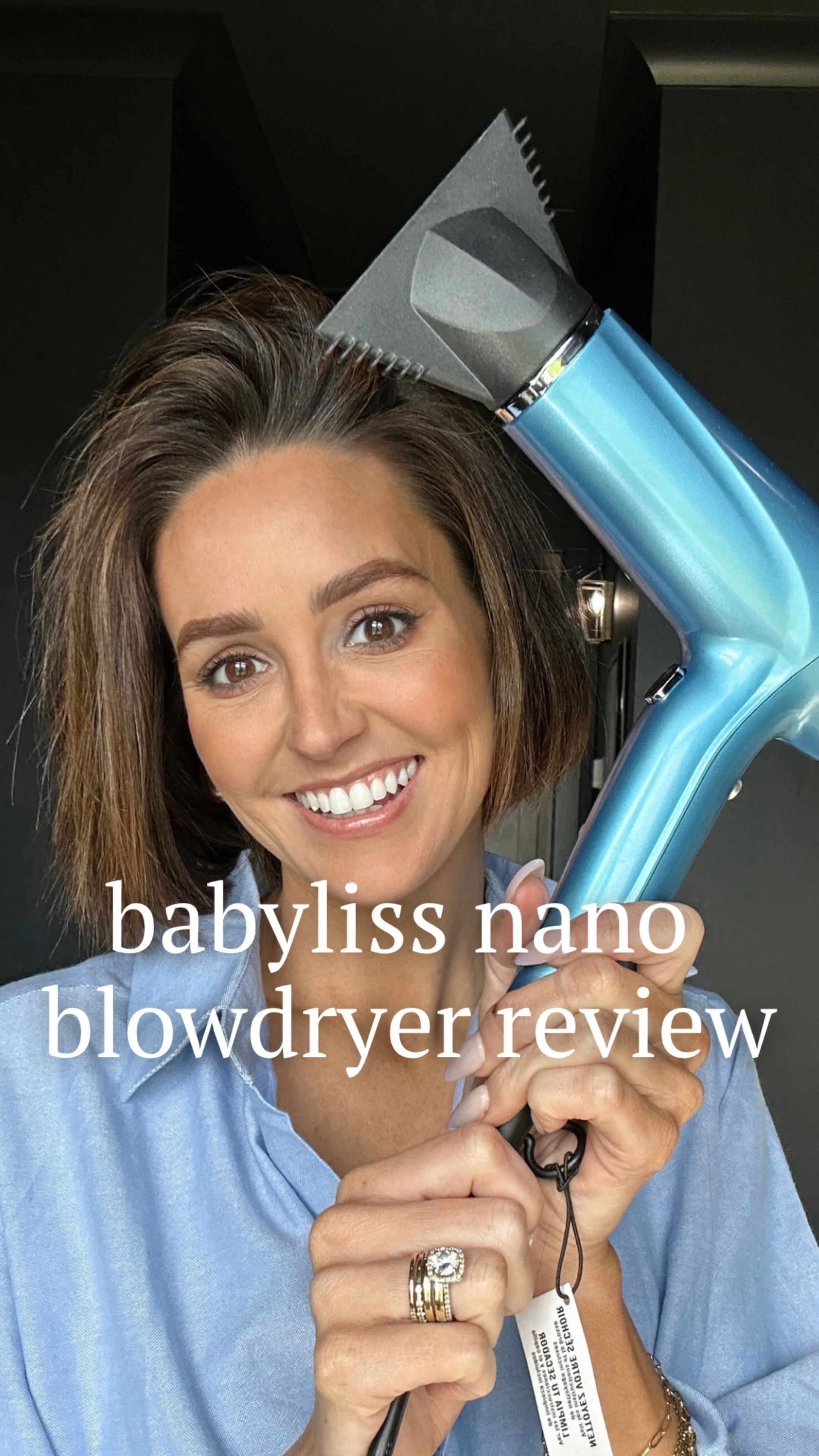Absolutely obsessed with the Babyliss Nano blowdryer! It'll be a game-changer for my hair routine. Not only does it dry my hair super fast, but it's also incredibly lightweight, so my arms don't get tired while styling. Plus, it gives me that salon-quality blowout without the hefty price tag. This was my first time using it but will definitely be replacing my other. Leo dryer  #HairGameStrong 💁‍♀️💨✨

#LTKbeauty #LTKVideo #LTKstyletip