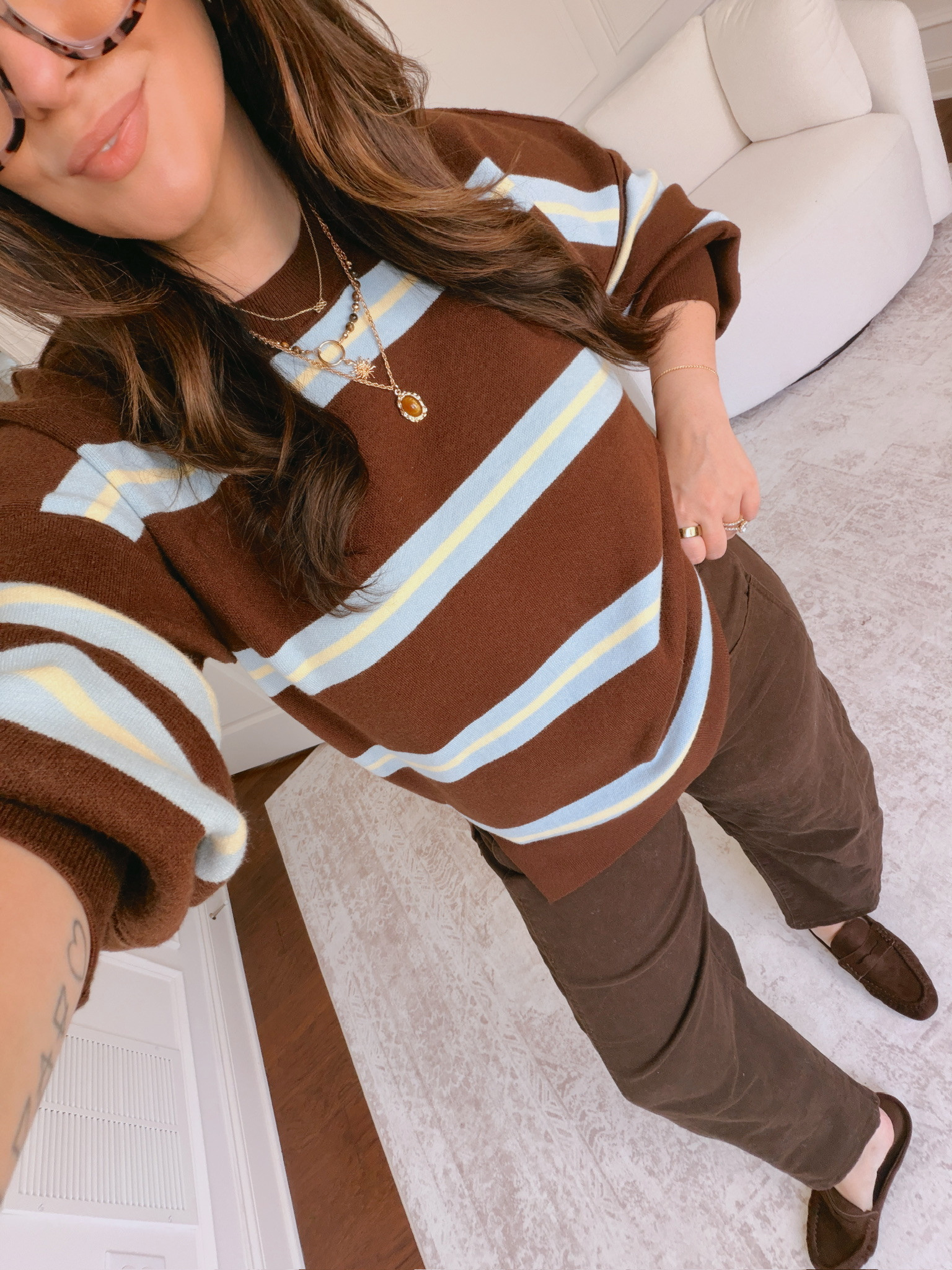Wearing an XL in both pieces 

 #LTKSeasonal #LTKMidsize
