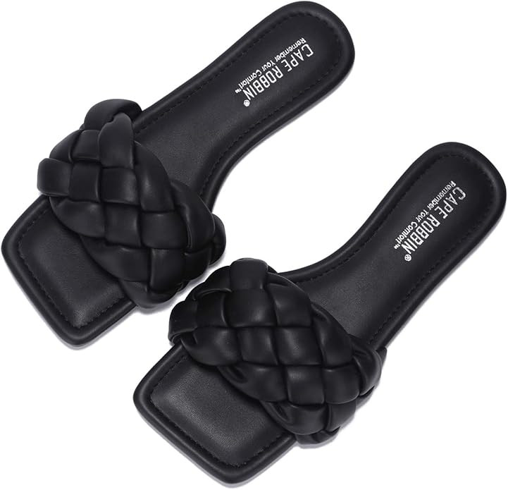 Cape Robbin Vagabond Sandals Slides for Women, Woven Womens Mules Slip On Shoes | Amazon (US)