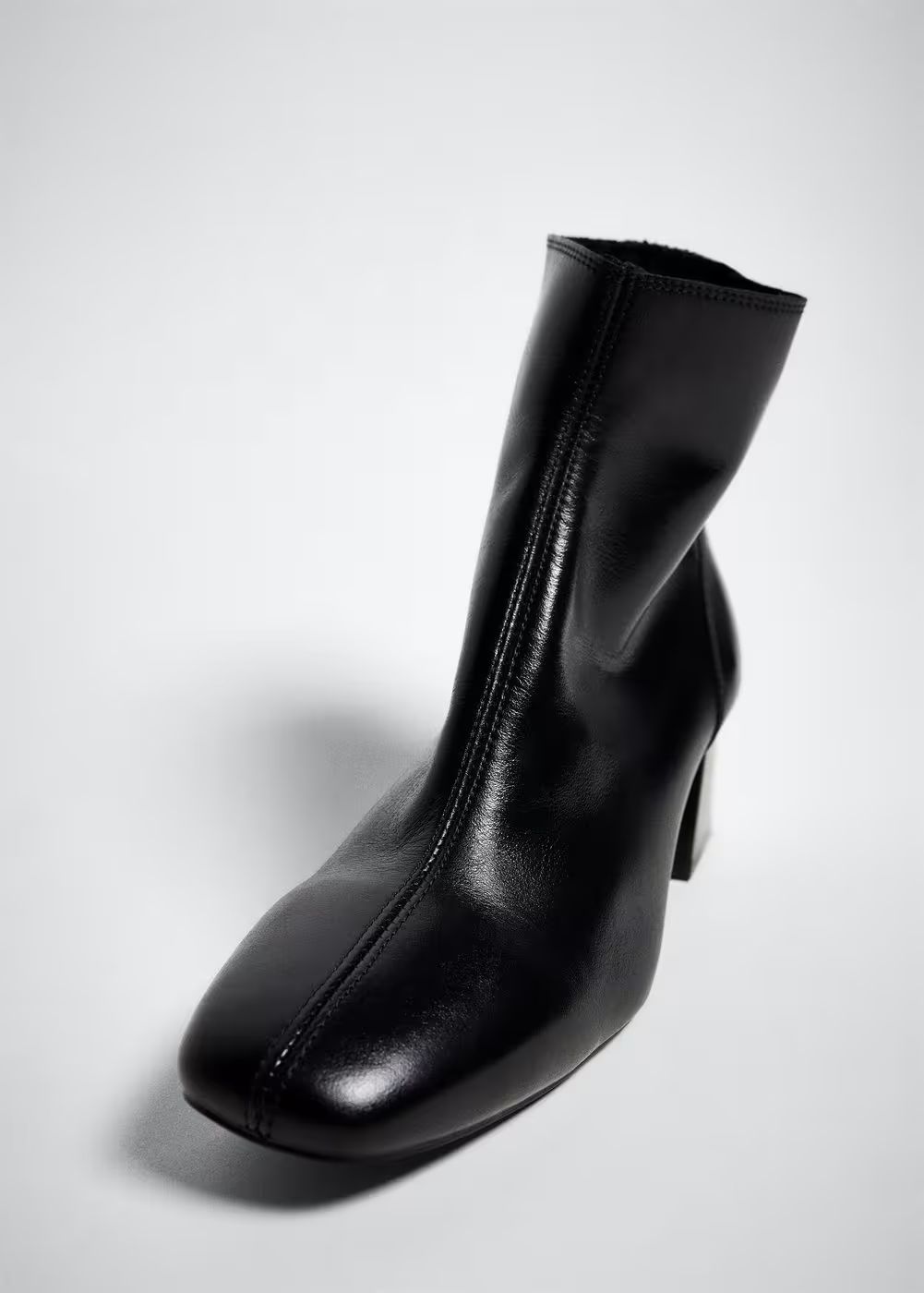 Heel leather ankle boot -  Women | Mango United Kingdom | MANGO (UK)