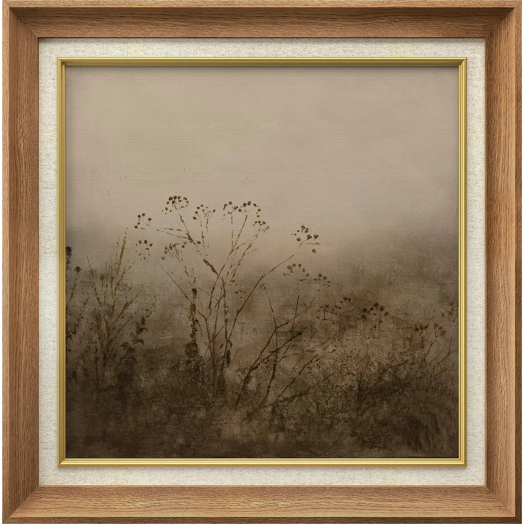 IDEA4WALL Premium Frame Wall Art Autumn Whispers Subtle Floral Elegance Wilderness Nature Vintage... | Walmart (US)