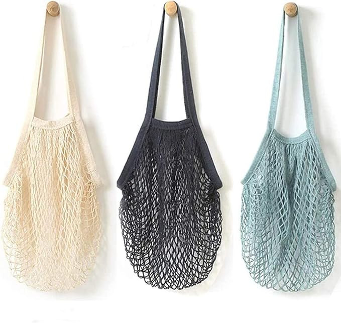 YOYI YOYI Reusable Produce Bags Cotton Mesh Grocery Bags,Washable Portable Vegetable Bag, 100% Co... | Amazon (US)