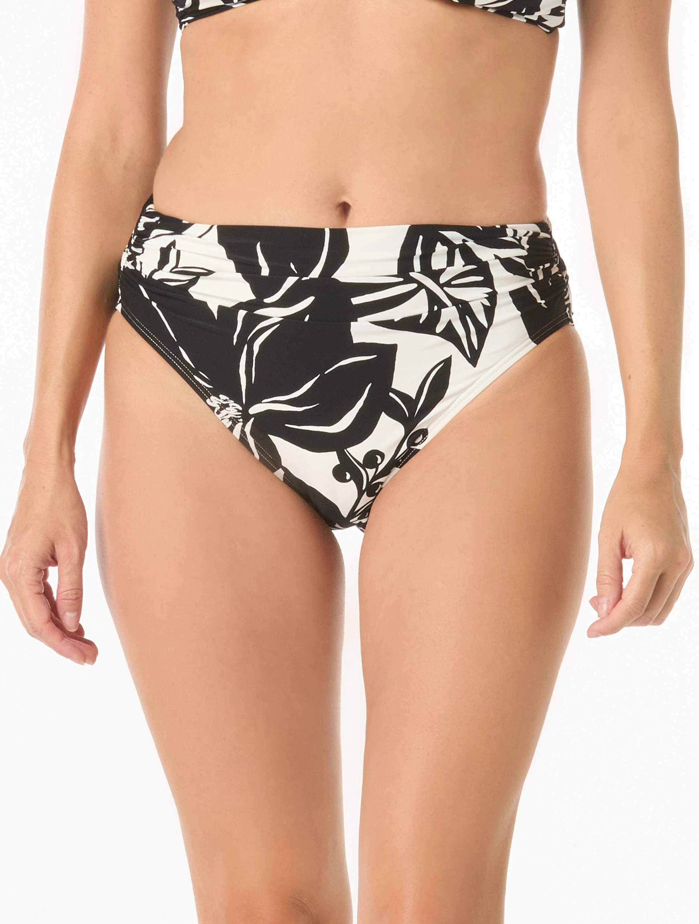 Carmen Marc Valvo Ruched Bikini Bottom - Silent Bloom | Beach2Ocean