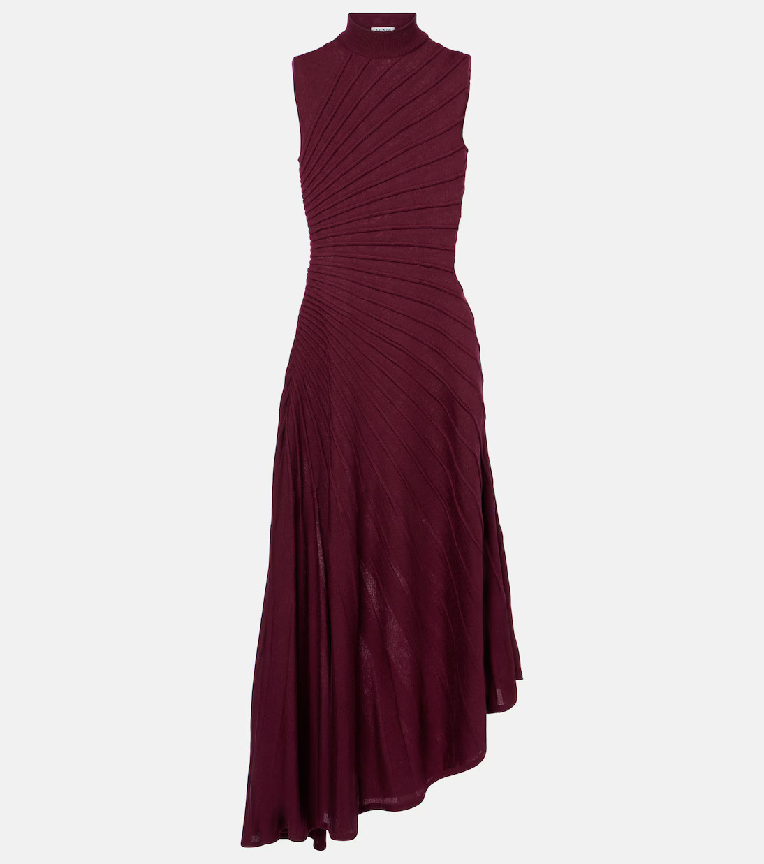 Asymmetric virgin wool midi dress | Mytheresa (FR)