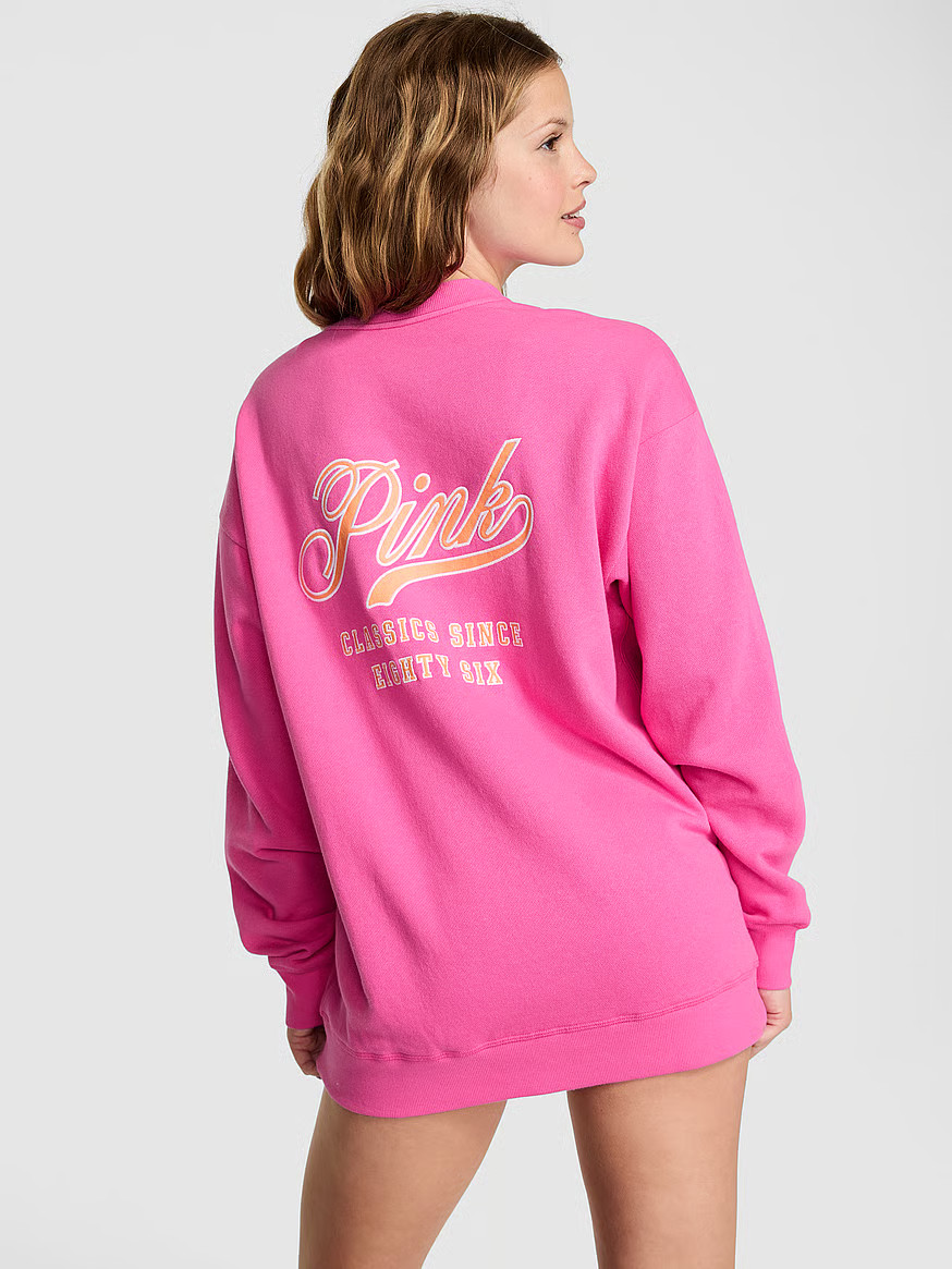 Ivy Fleece Oversized Crew Sweatshirt | Victoria's Secret (US / CA )