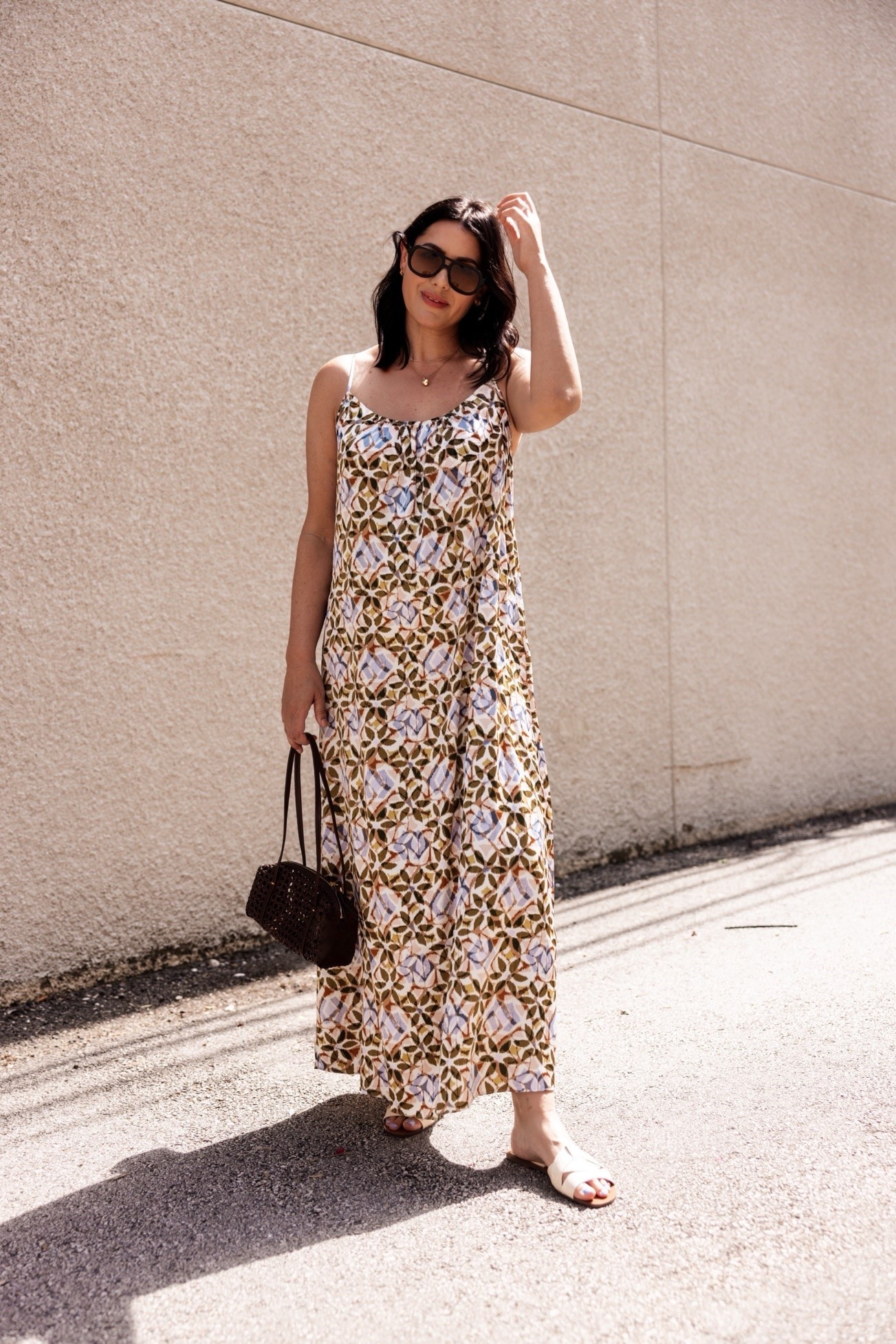 The prettiest maxi dress and it’s on sale! Under $50 now!

It runs generously and has an adjustable strap. Very loose and lightweight, key for July + August around here.

@Maggy London #maggylondonpartner